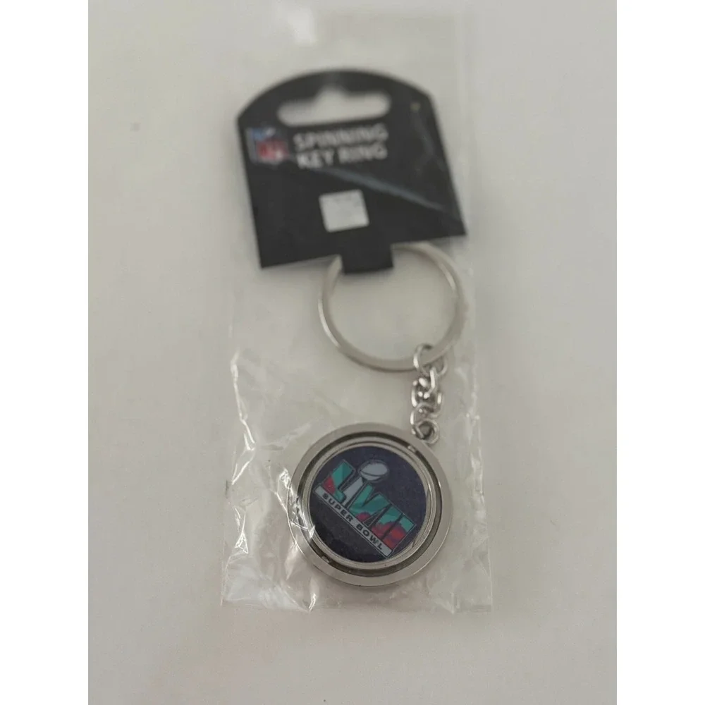 NFL Super Bowl LVII Spinning Keychain Key‎ Ring New